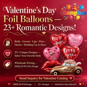 Globos de Aluminio con Temática de San Valentín al por Mayor, Globos de Aluminio para el Día de San Valentín, Diseño de Labios de Novios y Botella de Vino para Propuesta de Matrimonio - Product Image 6