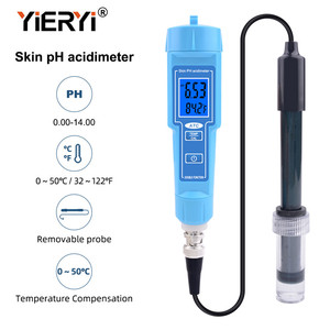 2 In 1 PH-6118 Ph Meter Zuur Meter Skin & Temperatuur Automatische Kalibreren Voor Cosmetica Huid Water Laboratorium Melk Fruit vlees - Product Image 2