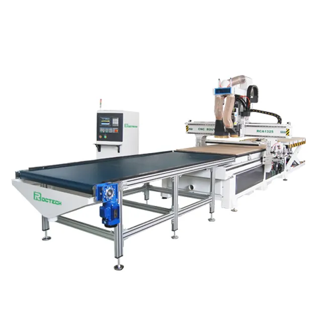 Roctech Houtbewerking Cnc Router Machine Wit Enkele Kop Hout Trimmer