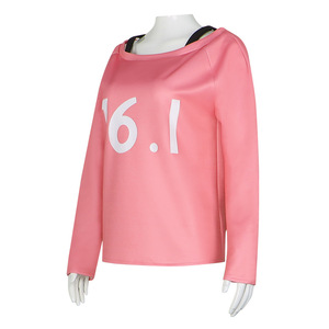 Costume de cosplay Sweet Chainsaw Man, haut rose à manches longues, Mitaka Asahi, costume d'anime - Product Image 4