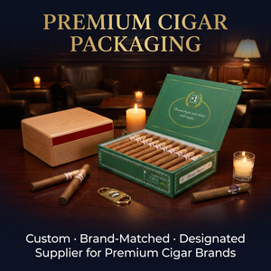 Humidor de Cigarros Cubano de Lujo, Caja de Madera MDF con Estampado en Caliente, Cartón Personalizado con Relieve en Lámina UV y Forro de Esponja - Product Image 2