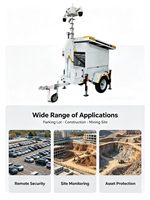 Tour de surveillance mobile Ritevolt RST-2P-S-A 4G IP WiFi solaire auto-alimentée avec caméra CCTV pour la surveillance des sites mobiles