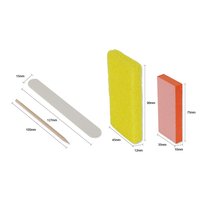 Kit de pédicure professionnel en bois personnalisé avec logo, 4 pièces, pour salon, coffret de manucure