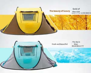 Carpa de Playa Automática de Apertura Rápida para 3-4 Personas, Ligera, Camuflaje, Refugio para Acampar al Aire Libre para el Verano - Product Image 2
