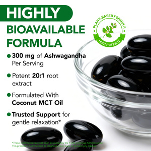 Acentiallabs Ashwagandha Complex Softgels Supplementen 300 Kapsels met Kokos MCT Olie en Biologisch Ashwagandha Wortel Extract - Product Image 2