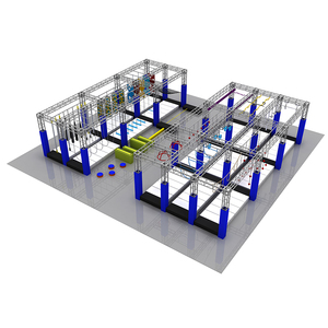 โครงยึดหลักสูตรนักรบนินจาในร่มแบบกำหนดเองพร้อมสนามเด็กเล่นนินจาสำหรับเด็กและผู้ใหญ่ - Product Image 5