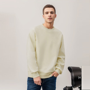 Người Đàn Ông Của Mùa Đông Áo Len Lỏng Lẻo Phù Hợp 350G Cực Lông Cừu Rắn Màu In Đẹp Trai Nhung Cổ Áo Chống-Thu Nhỏ Mùa Thu Áo Thun - Product Image 4