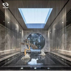 Grafische Wasserspiel-Dekoration für Innenräume, Einkaufszentren, Außenbereiche, Gärten, Pools, Wasserbrunnen, Regenvorhang, Maßgefertigter Wasservorhang - Product Image 3