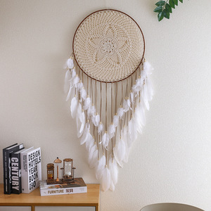 Tête de lit <span class=keywords><strong>murale</strong></span> en plumes, attrape-rêves, décoration <span class=keywords><strong>murale</strong></span> de <span class=keywords><strong>salon</strong></span>, <span class=keywords><strong>tenture</strong></span> <span class=keywords><strong>murale</strong></span> tissée à la main, Offre Spéciale - Product Image 5