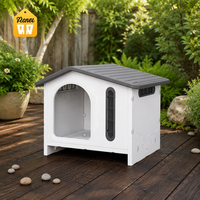 Maison pour animaux de compagnie intérieure triangulaire, imperméable et respirante, en plastique durable, avec boutons-pression, pour chiens, chats et petits animaux, utilisable toute l'année