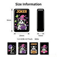 Tuiles de Mahjong Winmax Halloween Bouledogue Français |   Jeu de Mahjong Spooky Dog |   Carrelage en caoutchouc naturel pliable et portable pour le divertissement