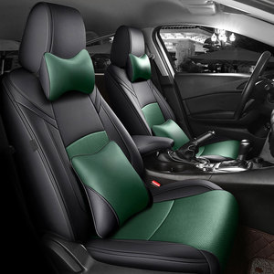 Sunnuo เบาะหนังแท้สำหรับรถยนต์, อุปกรณ์ป้องกันเบาะรถกันน้ำพร้อมหมอนรองนั่งสำหรับ <span class=keywords><strong>MAZDA</strong></span> <span class=keywords><strong>3</strong></span> <span class=keywords><strong>2014</strong></span>-2024 - Product Image 5