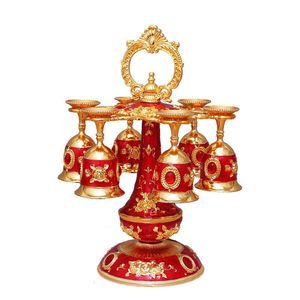 Juego <span class=keywords><strong>de</strong></span> portavasos <span class=keywords><strong>de</strong></span> vino <span class=keywords><strong>de</strong></span> Metal <span class=keywords><strong>de</strong></span> estilo europeo moderno para uso en fiestas, decoración para sala <span class=keywords><strong>de</strong></span> estar <span class=keywords><strong>de</strong></span> Hotel, diseño portátil - Product Image 5