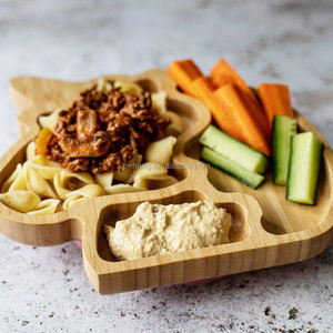 Meilleure vente 2021, <span class=keywords><strong>licorne</strong></span> en bambou naturel, ventouse pour bébé, plaque d'aspiration et d'alimentation stable - Product Image 5