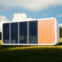 Tiny House de Luxe, Capsule Spatiale Préfabriquée Entièrement Equipée avec Jardin, Caravane en Acier Durable, Maison Apple