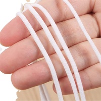 Échantillon Gratuit d'Usine - Élastique Rond Blanc de 3 mm pour Boucles d'Oreilles - Cordon Élastique pour Boucles d'Oreilles