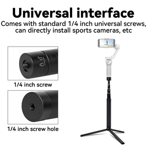 Perche d'extension pour <span class=keywords><strong>stabilisateur</strong></span> de cardan, bâton de selfie de 29 pouces compatible avec les stabilisateurs de cardan <span class=keywords><strong>DJI</strong></span> <span class=keywords><strong>OM</strong></span> 5/<span class=keywords><strong>4</strong></span> <span class=keywords><strong>Osmo</strong></span> <span class=keywords><strong>Mobile</strong></span> 3 2/Feiyu/Zhiyun Smooth - Product Image 2