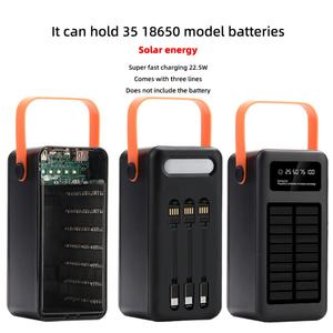 Caja de Batería Solar de Gran Capacidad 70000mAh con 3 Cables Integrados y Linterna para Viajes al Aire Libre - Product Image 2