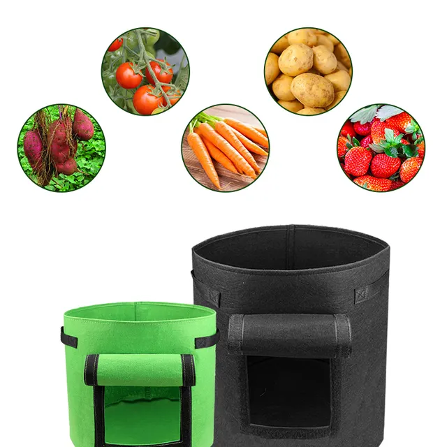 Growing Bag For Vegetable 5 Gallon Bags 20 Nonwoven Fabric Biodegradable Plant Pot Potato Nursery 3 Grow