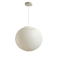 Abat-jour en papier de riz épais fait main, design à lignes épaisses, style Wabi Sabi, lanterne suspendue ronde pour la décoration intérieure