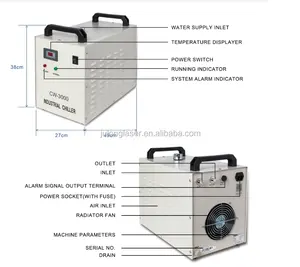 Industrieller Wasserkühler Julong Laser Modell CW3000 /CW5000 /CW5200 Komponenten für CO2-Lasergeräte