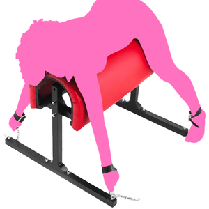 BANSEY SP Carbon Steel Spanking <b>Bench</b> with 4 Leather Cuffs Cavallina per Restraint Bondage Chair Banco de azotes Red - Product Image 1