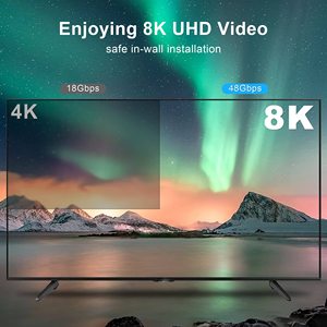 Câble <span class=keywords><strong>HDMI</strong></span> en fibre optique amovible SYONG, micro-connecteur, haute vitesse 4K/<span class=keywords><strong>8K</strong></span>, compatible avec TV, projecteur, PC, moniteur - Product Image 6