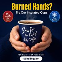 Vaso de Papel Kraft de Doble Pared de 8oz/10oz para Café, Leche y Bebidas Calientes, MOQ Bajo de 1000 Piezas, Impresión de Logotipo Personalizado, Tapa de PP de una Sola Forma
