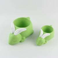 Récipient coloré bon marché pour pot blanc rose vert animal succulent pour utilisation au sol fourni par du béton de ciment