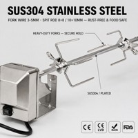Kit de motor para asador al por mayor, varilla para asar, mango de horquilla de motor personalizado OEM, accesorio para parrilla exterior