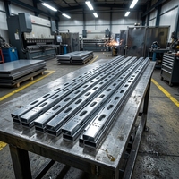 Profilé en aluminium anodisé noir sur mesure, découpé et percé CNC, pour boîtier électronique, fabrication usine