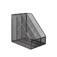 Organisateur de bureau en métal à grille, support de livres incliné multi-niveaux, plateau à documents en fer forgé