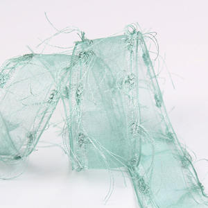 Transparent maille frange sangle bricolage à la main cheveux accessoires matériel arc cadeau Bouquet emballage rubans dentelle - Product Image 4