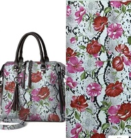 Sac à main imprimé serpent et fleur en cuir PU, lot de Stock, nouvelle collection