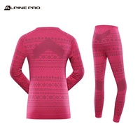 Ropa Interior Térmica para Esquí Alpine PRO, Transpirable y de Secado Rápido para Niñas, Sin Costuras, para Niños, Nailon/Poliéster