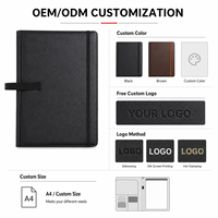 Carpeta Portafolio de Cuero PU A4 con Logotipo Personalizado, con Ranuras para Tarjetas, Portaplumas, Organizador de Documentos para Reuniones de Oficina, Venta al Por Mayor