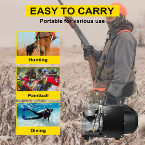 Máy nén khí PCP mini TUXING giá tốt, áp suất cao 300Bar 4500Psi 30mpa, hai xy lanh, điện, dùng ngoài trời, lặn biển, săn bắn - Product Image 4