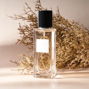 High Grade Square Rectangle 15ml 30ml 50ml Glass <strong>Parfum</strong> Fragrance Perfume Bottles With Plastic Cap - Product Image 4