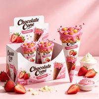 Cône au chocolat Bestar saveur fraise 20g – Vente en gros de bonbons en vrac pour enfants – Approvisionnement direct usine