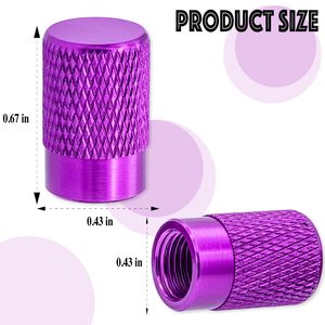 Capuchon de valve coloré en alliage d'aluminium pour pneus de voiture, capuchon anti-poussière pour valve tubeless, violet, argent, noir, rouge, bleu, or, vert, American Mouth - Product Image 2