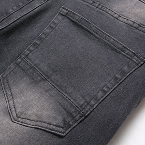 Logo OEM Personnalisable Jeans Skinny Denim pour Hommes Pantalon Mi-taille Délavé Trendy Motif de <span class=keywords><strong>Moustache</strong></span> de Chat Nouveau Style Look Lavé - Product Image 3