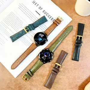 Correa de Cuero Genuino Vintage Upro para Reloj Huawei Watch Ultimate GT6 GT5 46mm Watch 5, Correa de Reloj Inteligente, Pulsera Retro - Product Image 1
