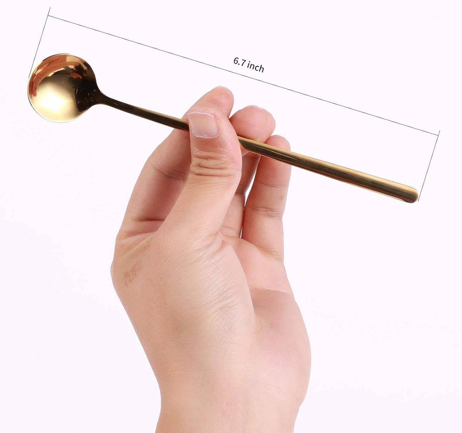 410# Gold 17cm Small round Spoon
