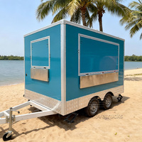 Ventes chaudes Camions de restauration fantaisie Chicago Peanut Ramen Waffle Crêpe Dessert Pancake Donut Chariot de restauration mobile avec roues