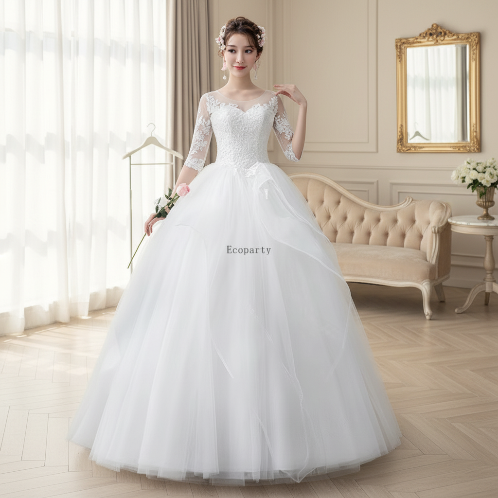 Puffy White Lace Dress Bride Outdoor Full Length Marriage Party Korean Style Princess Wedding Evening Bridal Dresses| Alibaba.com Puffy White Lace Dress Bride Outdoor Full Length Marriage Party Korean Style Princess Wedding Evening Bridal Dresses| Alibaba.com