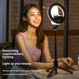 FTL-Trépied pour selfie stick V01S, avec anneau lumineux détachable de <span class=keywords><strong>6</strong></span> pouces, télécommande sans fil, monopode pour l'extérieur TikTok - Product Image 3