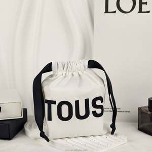 Bolsa de Algodón Muselina Orgánica Personalizada USM, Bolsa Pequeña de Tela Calicó Blanca con Cordón, Logotipo Impreso, Ecológica y Segura - Product Image 5