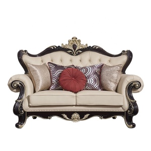 Clásico Chesterfield sofás de madera de talla de cuero antiguo Reyes sofá - Product Image 4