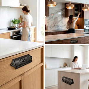 Poignées de tiroir en fonte GNER, modernes, durables, 25 mm, élégantes, gravées, pour meubles, commodes, cuisine, chambre, extérieur, école - Product Image 4