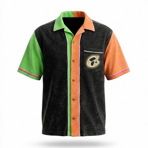 เสื้อโปโลแขนสั้นผู้ชาย Taihe สีแดงขาว ติดกระดุม ลำลอง ทอจากโพลีเอสเตอร์ 100% ระบายอากาศได้ดี เหมาะสำหรับเล่นโบว์ลิ่ง แห้งเร็ว - Product Image 2